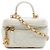 Vanity Beauty case Chanel White Mini Caviar Chain Zip Around Bianco
