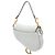 Sac Saddle en cuir de veau grainé blanc Dior - vue 2