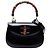 Gucci Schwarzes Kalbsleder Bamboo Night