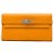 Cartera Kelly Longue en piel Epsom Naranja Hermès