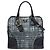Borsa Tote Lux in Tweed con bordi in Saffiano nero Prada