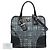 Borsa Tote Lux in Tweed con bordi in Saffiano nero Prada - vista 7