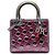 Dior Grigio Anselm Reyle Medium Cannage Lady Dior in agnello metallizzato Marrone Grigio antracite