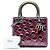 Dior Grigio Anselm Reyle Medium Cannage Lady Dior in agnello metallizzato Marrone Grigio antracite - vista 7