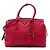 Sac cabas convertible à fermeture éclair Prada Red Vitello Daino Rouge