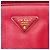 Sac cabas convertible à fermeture éclair Prada Red Vitello Daino Rouge - vue 5
