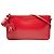 Borsa a tracolla Burberry Red in vernice con nappa Rosso