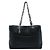 Tote Chanel Black Large Lambskin Vertical Quilted Mademoiselle Negro