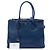 Borsa Tote Prada Blue Medium Soft Calf Galleria Double Zip Blu scuro - vista 7