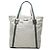 Gucci Tote aus grauem GG Canvas mit Web-Streifen Braun