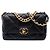 Chanel Black Medium Lambskin 19 Flap Schwarz