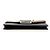 Bolso bandolera Fendi Black Calfskin and Canvas FF 1974 Flat Baguette Negro - vista 3