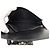 Bolso bandolera Fendi Black Calfskin and Canvas FF 1974 Flat Baguette Negro - vista 4