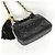 Bolsa de ombro Chanel em couro preto - vista 2