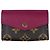 Tarjetero Sarah Multicartes Louis Vuitton Castaño Fucsia