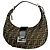 Borsa a tracolla Fendi motivo Zucca Marrone