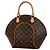 Borsa Louis Vuitton Ellipse MM Marrone
