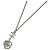 Collana Chanel argentata con strass Argento