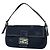 Borsa a tracolla Fendi Zucca Logo Mamma Baguette Blu navy