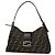 Zucca Fendi Schultertasche aus braunem Leder