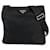 Borsa a tracolla in nylon nero e pelle Prada