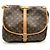 Borsa a Spalla Louis Vuitton Saumur 30 Marrone Monogramma