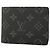 Portafoglio Slender Louis Vuitton Monogram Eclipse Nero