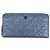 Cartera larga de piel azul Camellia de Chanel