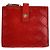 Cartera de cuero rojo con doble pliegue Bottega Veneta Roja