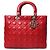 Borsa Christian Dior Dior Lady Large Rosso