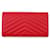 Portefeuille Cassandra Matelassé Large Flap Yves Saint Laurent Rouge  - vue 3