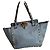 Valentino Garavani Rockstud Small Trapeze Borsa Tote Pelle Grigia