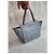 Valentino Garavani Rockstud Small Trapeze Borsa Tote Pelle Grigia - vista 15