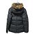 Fendi Fur Trim Down Jacket Black - view 2