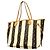 Borsa Tote Louis Vuitton Monogram Rayures Neverfull MM Marrone