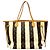 Borsa Tote Louis Vuitton Monogram Rayures Neverfull MM Marrone - vista 12