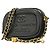 Bolsa de ombro Chanel em pele de cordeiro preta Preto