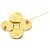 Broche Chanel Coco Mark Clover banhado a ouro Dourado - vista 2