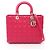 Borsa a 2 modi Christian Dior Lady Large Cannage Rosa