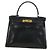 Hermès Hermes Kelly Black Box Calf con Hardware Gold 28 Nero