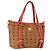 Bolsa Tote MCM Vicetos em PVC e couro marrom com detalhes dourados 2way Auth ki6729A