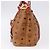 Bolsa Tote MCM Vicetos em PVC e couro marrom com detalhes dourados 2way Auth ki6729A - vista 3