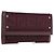 FENDI Zucca Canvas Trifold Wallet Nylon Leather Bordeaux Silver Auth am12141V