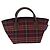 Set di 3 borse Burberry Nova Check Blue Label in nylon, Marrone e Rosso, Autentico am11993 - vista 2