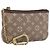 LOUIS VUITTON Monogram Idylle Pochette Cles Coin Purse Sepia M62996 Auth 194616