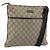 Borsa a tracolla GUCCI GG Supreme in PVC e pelle Beige Argento 141626 Auth ep15158