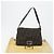 FENDI Zucca Canvas Mamma Baguette Bolsa de Ombro Lã Marrom Ouro Auth 192244V Dourado - vista 12