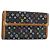 LOUIS VUITTON Monogram Multicolor Porte Tresor Wallet Black M92658 Auth 193171