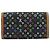 LOUIS VUITTON Monogram Multicolor Porte Tresor Wallet Black M92658 Auth 193171 - vista 2