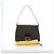 FENDI Zucca Canvas Mamma Baguette Schultertasche Braun Silber Auth 192730V - Ansicht 12